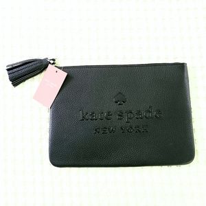 Kate Spade Large Tassel Pouch Sienne Logo